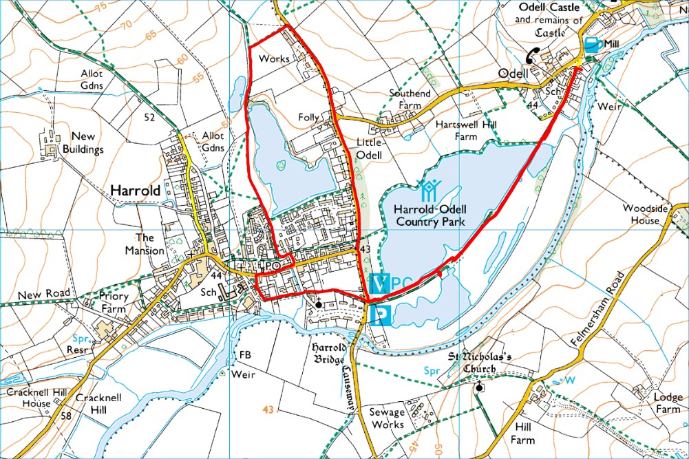 Odell and Harrold map